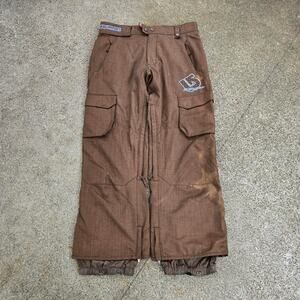 Vtg Y2k BURTON SNOWBOARDS The White Collection Snow Dual Layer Cargo Pants M